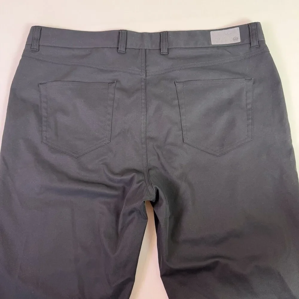 Peter Millar EB66 Performance Five-Pocker Pants Men's 38x34 Black Twill Golf